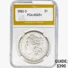 1882-S Morgan Silver Dollar PGA MS65+