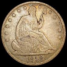 1858-O Seated Liberty Half Dollar LIGHTLY CIRCULATED