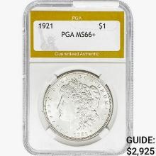 1921 Morgan Silver Dollar PGA MS66+