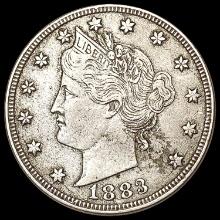 1883 With Cents Liberty Victory Nickel NEARLY UNCIRCULATED