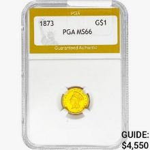 1873 Rare Gold Dollar PGA MS66