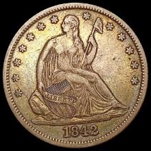 1842 Seated Liberty Half Dollar CLOSELY UNCIRCULATED