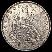 1853 Seated Liberty Half Dollar CLOSELY UNCIRCULATED