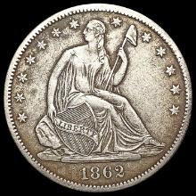 1862-S Seated Liberty Half Dollar CLOSELY UNCIRCULATED