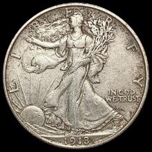 1918-S Walking Liberty Half Dollar CLOSELY UNCIRCULATED