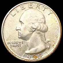 1935-D Washington Silver Quarter CLOSELY UNCIRCULATED