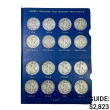 1916-1940 Walking Half Dollar Book (45 Coins)