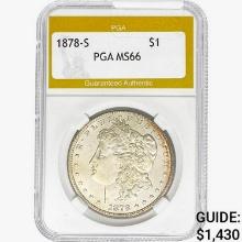 1878-S Morgan Silver Dollar PGA MS66