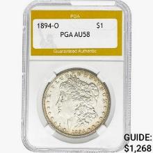 1894-O Morgan Silver Dollar PGA AU58