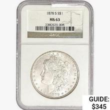 1878-S Morgan Silver Dollar NGC MS63