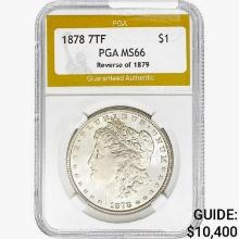 1878 7TF Morgan Silver Dollar PGA MS66 REV 79