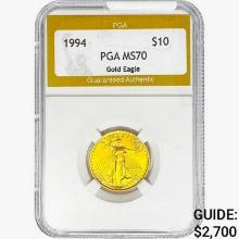 1994 1/4oz $10 AGE PGA MS70