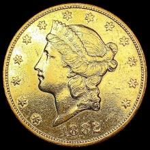 1882-S $20 Gold Double Eagle CHOICE AU