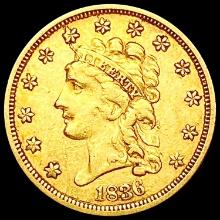 1836 $2.50 Gold Quarter Eagle NEARLY UNCIRCULATED