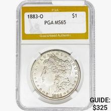 1883-O Morgan Silver Dollar PGA MS65