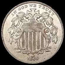 1869 Shield Nickel CLOSELY UNCIRCULATED
