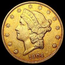 1904-S $20 Gold Double Eagle CLOSELY UNCIRCULATED