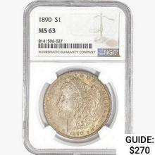 1890 Morgan Silver Dollar NGC MS63