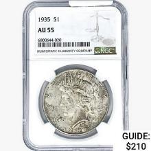 1935 Silver Peace Dollar NGC AU55