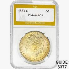 1883-O Morgan Silver Dollar PGA MS65+