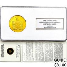 2008 1.125oz. Gold $300 Canada Newfoundland&Labrador NGC PF67 UC