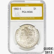 1882-S Morgan Silver Dollar PGA MS66