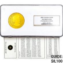 2007 1.125oz. Gold $300 Canada Shinplaster NGC PF69 UC