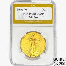 1995-W 1oz $50 AGE PGA PR70 DCAM