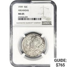 1939 Arkansas Half Dollar NGC MS65