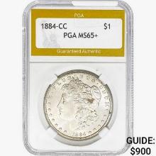1884-CC Morgan Silver Dollar PGA MS65+