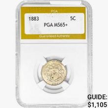 1883 Shield Nickel PGA MS65+