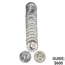 [20] 1964-D Silver Half Dollar Roll (1)  BU