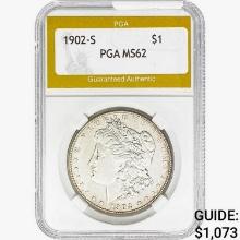 1902-S Morgan Silver Dollar PGA MS62