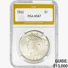 1922 Silver Peace Dollar PGA MS67