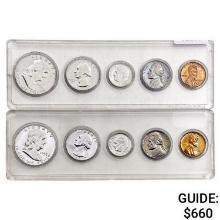 1954&1955 [10 Coin] U.S. Proof Set