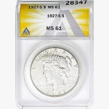 1927-S Silver Peace Dollar ANACS MS61