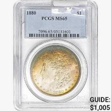 1880 Morgan Silver Dollar PCGS MS65