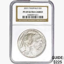 2001-P 1oz. Silver Buffalo Dollar NGC PF69 UC