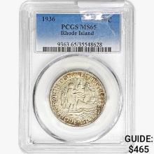 1936 Rhode Island Half Dollar PCGS MS65