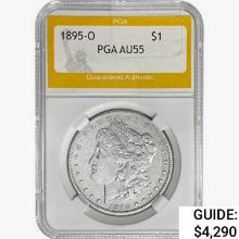 1895-O Morgan Silver Dollar PGA AU55