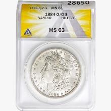 1884-O/O Morgan Silver Dollar ANACS MS63 VAM-10