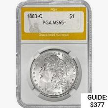 1883-O Morgan Silver Dollar PGA MS65+