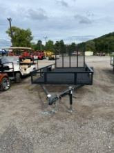 12' x 5' 6" tube frame trailer with removable gate 2" ball