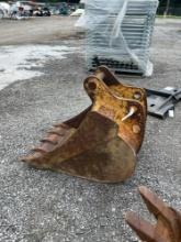 Cat 24" Backhoe Bucket - Corner of Bucket is Damaged