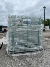 Painted Hot-Dip Galvanized Fence - No Lead - 7'L x 4'H - 60 Pcs  of Fence & 61 Fence Posts