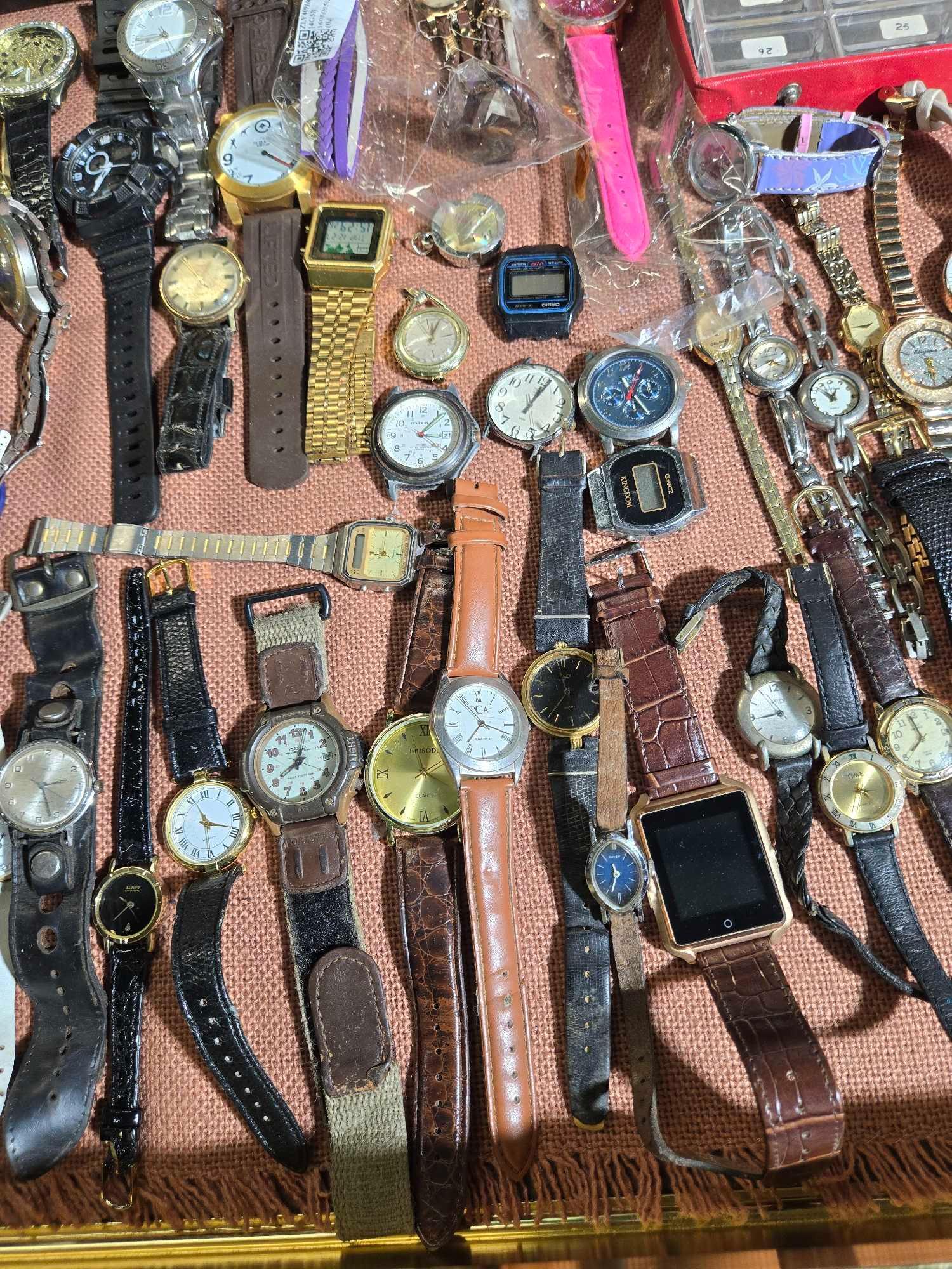 Large Case Lot Full of Men's and Ladies Watches