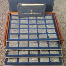 Complete Set Of Franklin Mint Bicentennial History Of The United States Fine Pewter Plaques