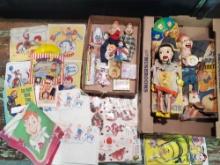 Collection of Howdy Doody Collectibles with Marionettes, Books, Scarves and More