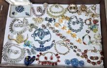 Great Estate Lot of Vintae Costume Jewelry incl. Signed