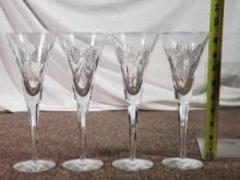 Waterford Cut Crystal with 4 Best Wishes Toasting Flutes, Wine Coaster & Giftware Toothpick
